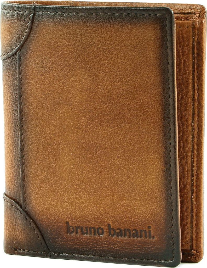 bruno banani Leder Geldbörse Wallet Cognac braun Produktbild 