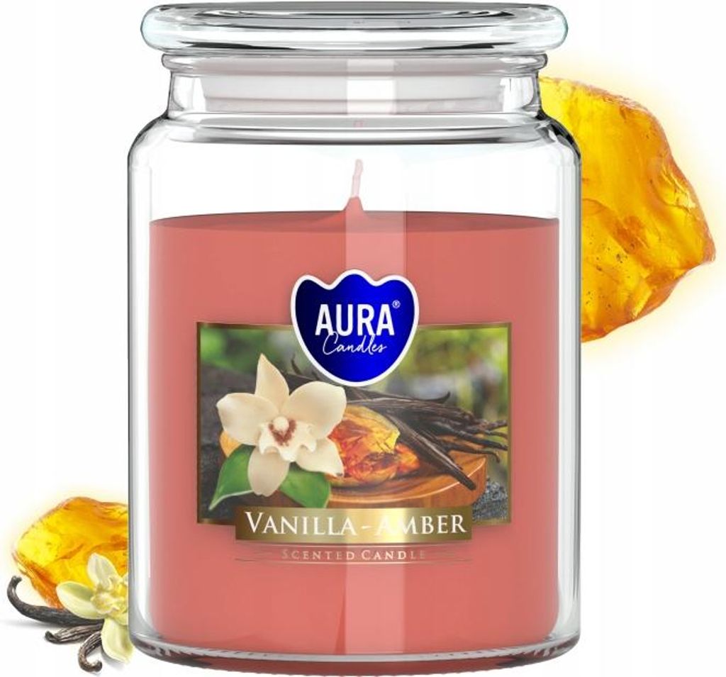 AURA Duftkerze VANILLE - AMBER 100h snd99-355 Produktbild 