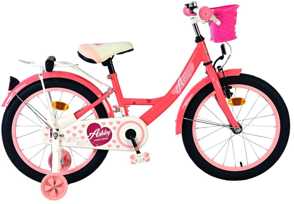 Volare Ashley Kinderfahrrad - Mädchen - 18 Zoll - Rosa/Rot Produktbild 