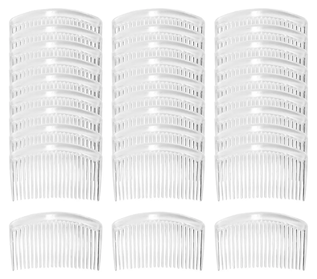 Petites barrettes peignes en plastique pour chignons et travaux manuels