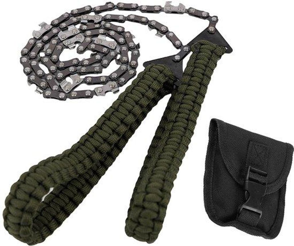 Überlebenskettensäge – Vielseitige Drahtsäge, Stahl mit Paracord, portable
