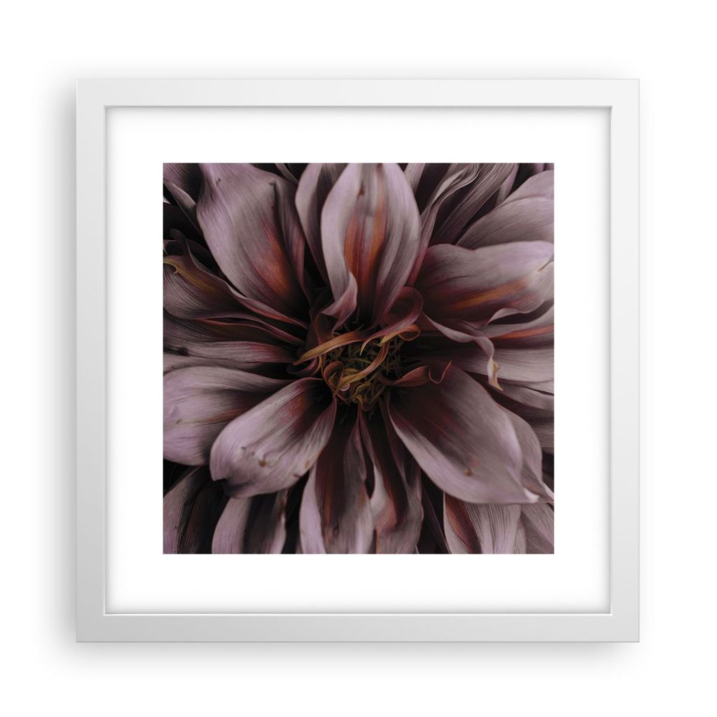 Gerahmtes Poster - Weißer Rahmen - Blumenstrauß Künstlerisch Blume - 30x30 cm - Wand Bild - Wanddeko - Wandbilder - Kunstposter - Wandposter - B...