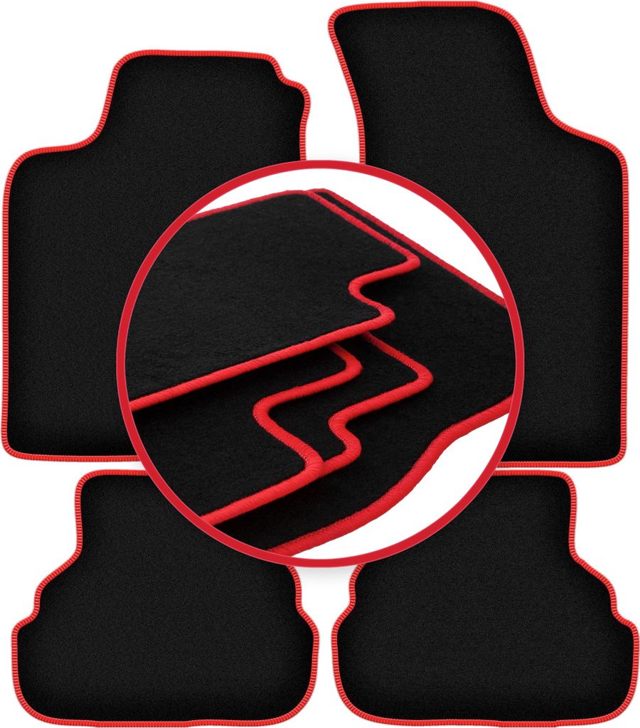 CARLUX-RED Autofußmatten für: Volkswagen Vento Limousine (1991-1997)