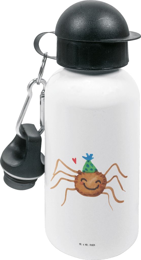 Mr. & Mrs. Panda Trinkflasche Spinne Agathe Party - Weiß - Geschenk, Getränkeflasche, Selbstliebe, Sportflasche, Kinder, outdoor, Wunder, Motivat...