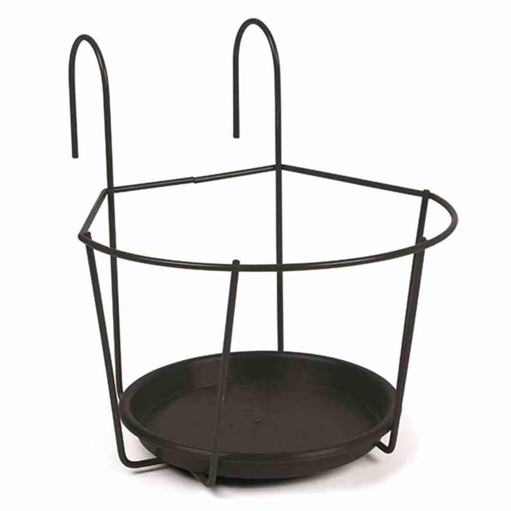 Support de pot de fleurs noir Ø 22 cm à suspendre Image du produit 