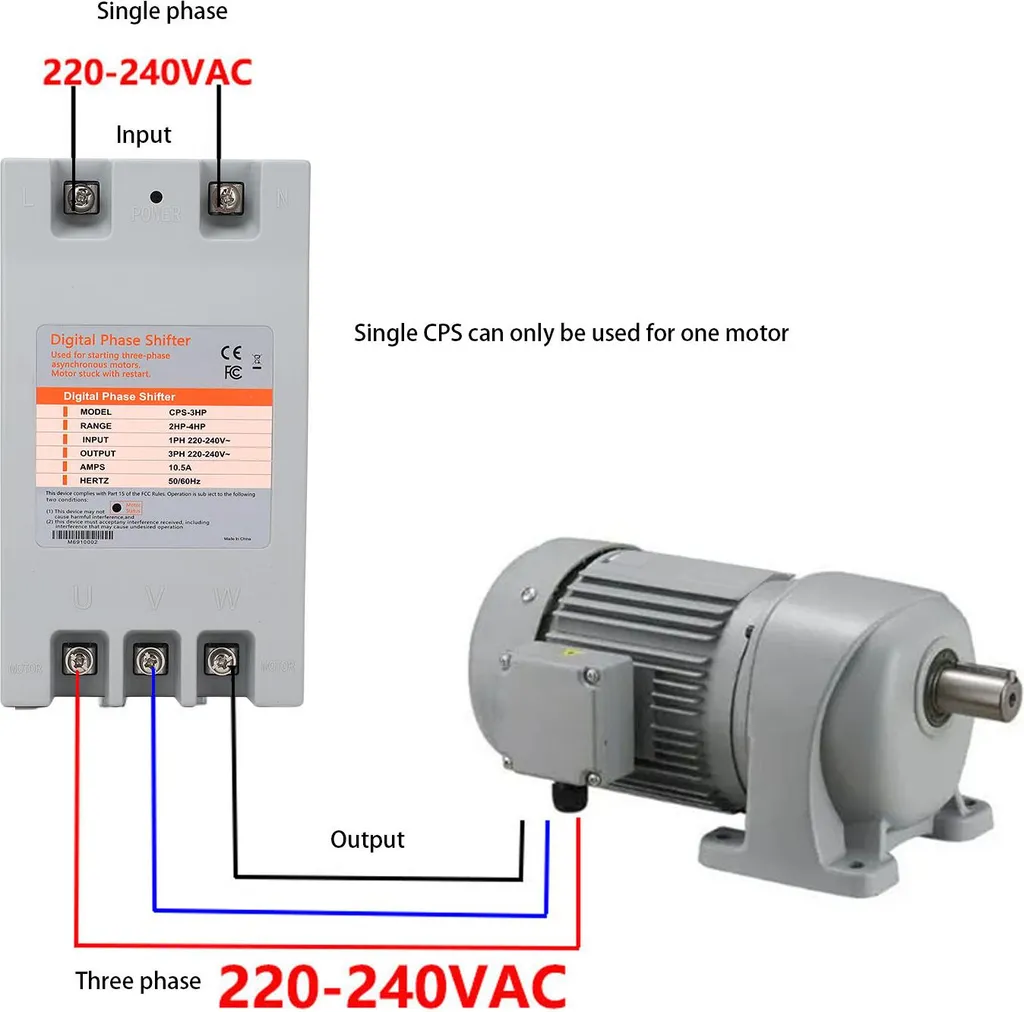 Variateur de fréquence industriel 220V monophasé vers triphasé 2-4 CV