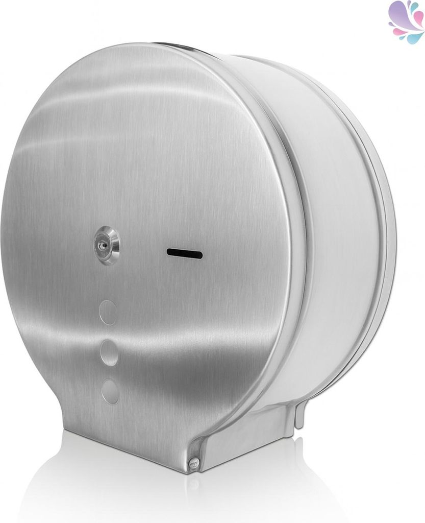Jumbo-Toilettenpapierspender Maxi, Edelstahl matt, Kapazität: Ø max. 266 mm je Rolle
