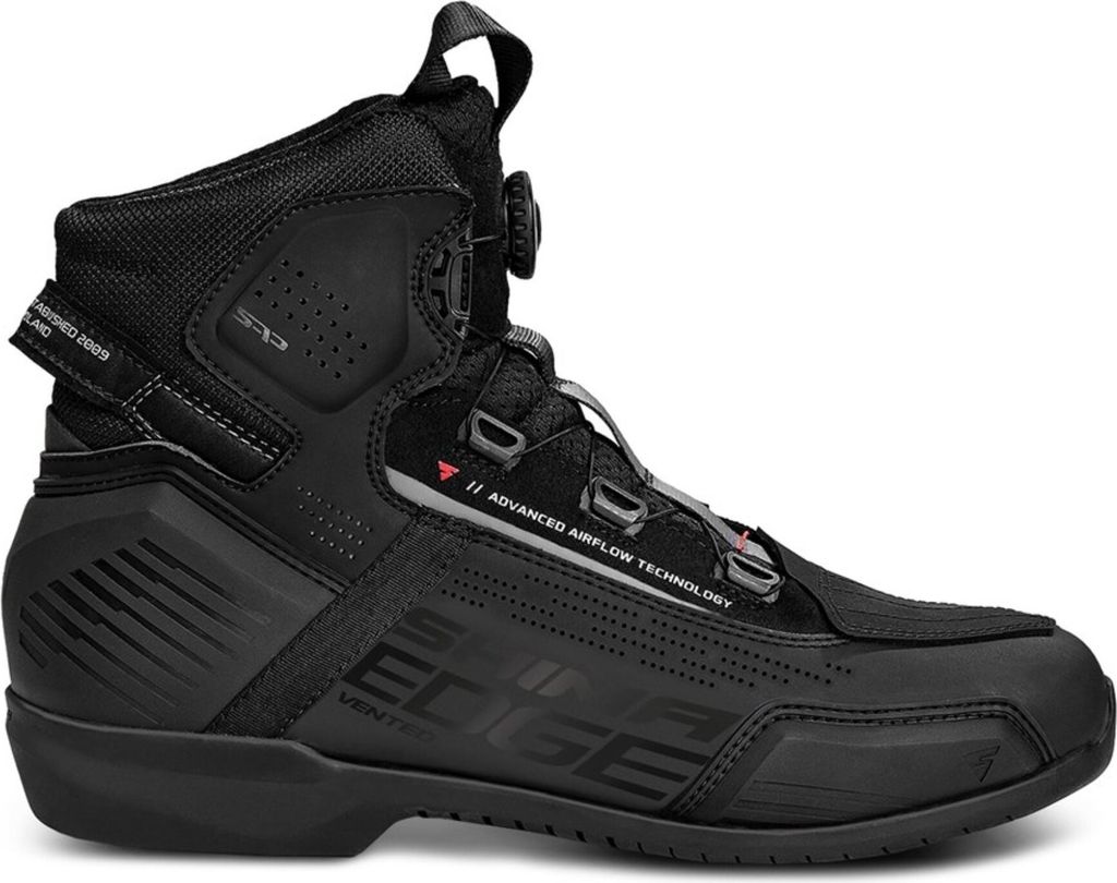 SHIMA Edge Vented Motorrad Schuhe, schwarz, 42