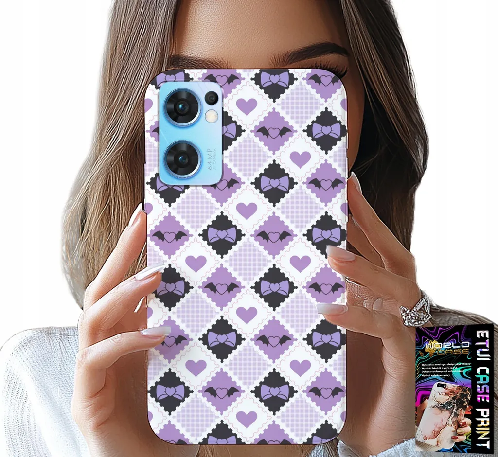 Oppo Reno7 5G Cover Cuori Glamour - Accessorio Moda Vetro Cocard
