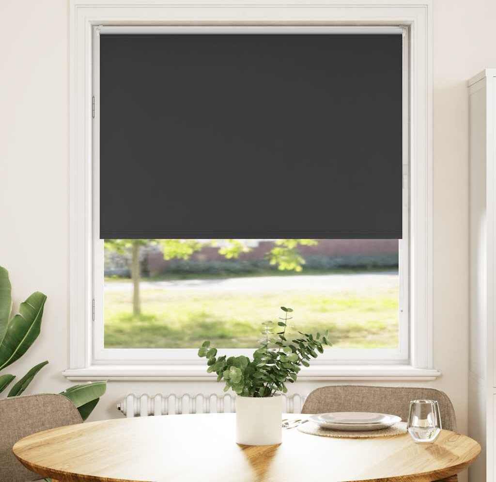 "2026 Promotion" Verdunkelungsrollo - Balkonrollo Sichtschutz - Schwarz 90x150 cm Stoffbreite 85,7 cm - Rollos CC23665