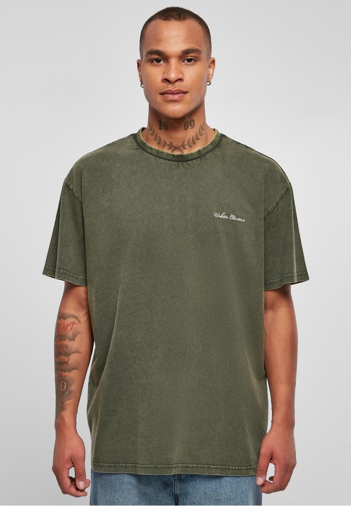 Oversized Small Embroidery Tee bottlegreen S
