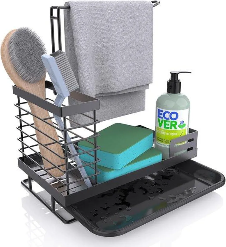 Rangement de cuisine pour éponges en acier inoxydable - Modèle Inox-Pro