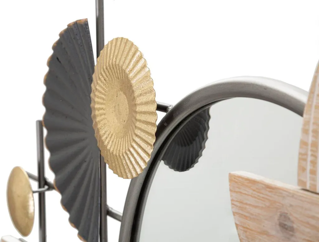 Miroir abstrait en métal multicolore Mauro Ferretti de format 90x50cm