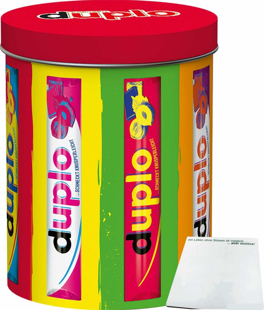 duplo Design Dose mit 24 Riegeln Motiv: 60s Duplo (436,8g Dose) + usy Block