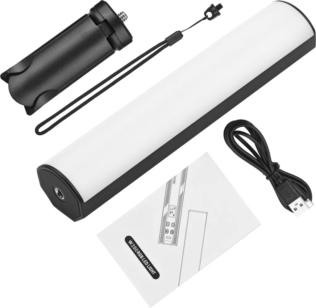 Éclairage Vlogging et Streaming : Lampe RVB portable 9000K avec trépied