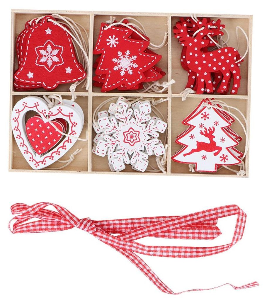 24 Stück schöne Weihnachtsdekoration zum Aufhängen, Weihnachtsbaum-Requisiten, Geschenk