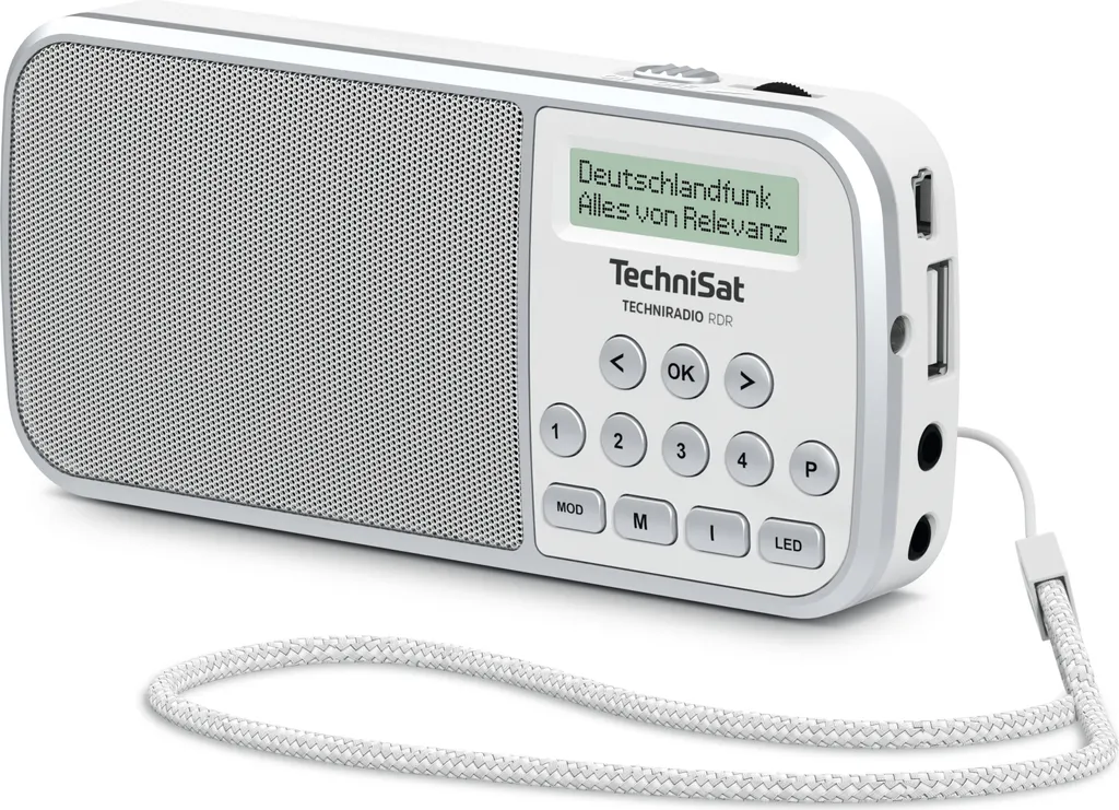 Petite Radio de Voyage TechniSat TechniRadio RDR Blanche Rechargeable