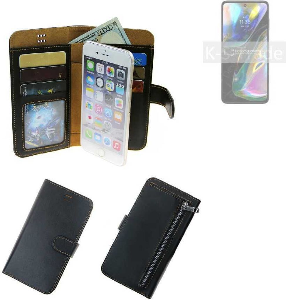 K-S-Trade Schutz Hülle kompatibel mit Motorola Moto G71s Klapphülle Case Phone cover Slim Handytasche Handy Hülle schwarz aus Kunstleder (1 Stk)