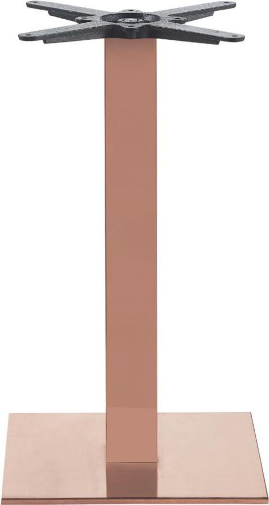 Tischgestell Rosé – 40x40 cm Gusseisen mit Roségold-Finish | Premium-Gastroqualität