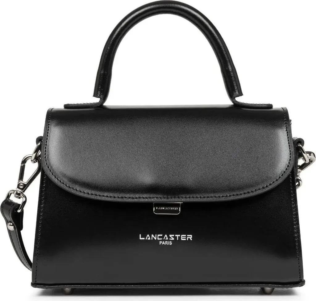 Sac rabat Lancaster Suave Even Noir : Cuir de vachette et finition luxe