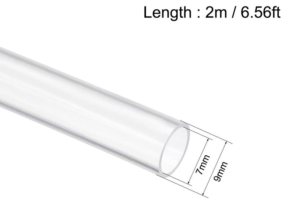 Silikonschlauch 9/32"(7mm) ID x 3/8"(9mm) OD 2m Silikon Gummi Rohr Luftschlauch Wasserleitung fš¹r Pumpentransfer Klar