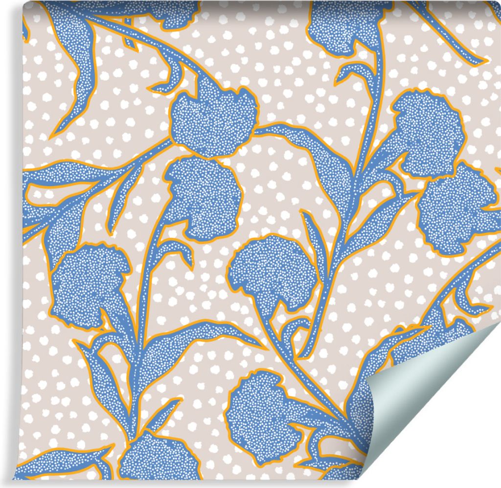 10m VLIES TAPETE Rolle Retro Motiv Punkte Dots Nelken XXL