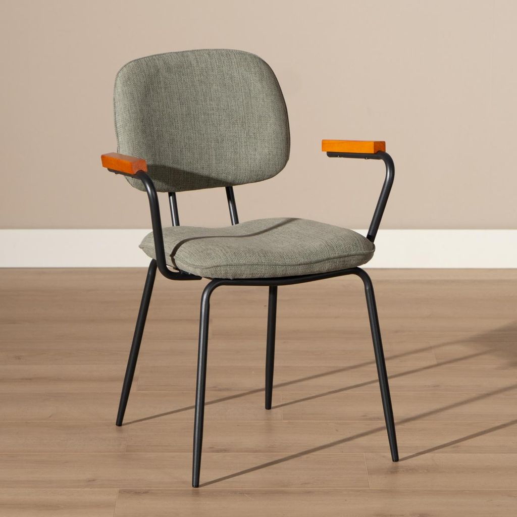 Bronx71 Esszimmerstuhl Oskar mit Armlehne grün