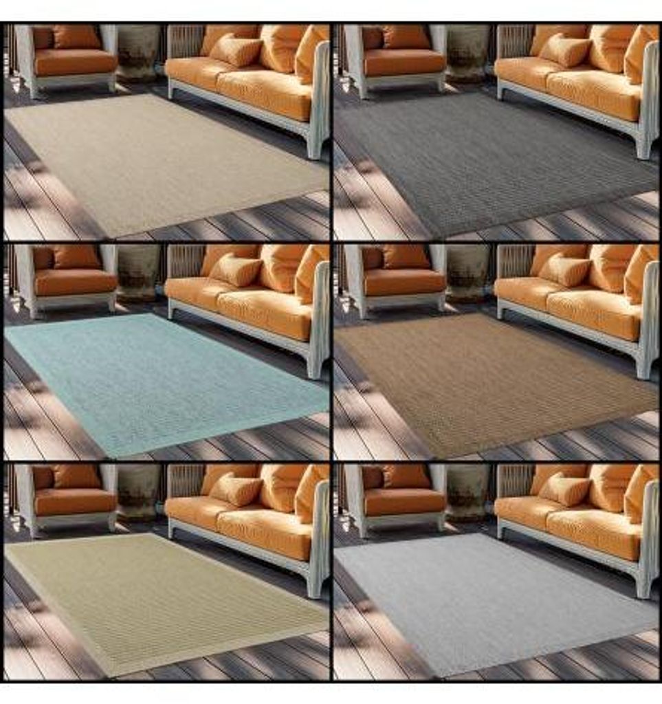 Strapazierfähiger, einfarbiger Outdoor-Teppich für Terrasse, Balkon, Küche, Innen- und Außenbereich, 3 mm 160 x 160 cm Grau