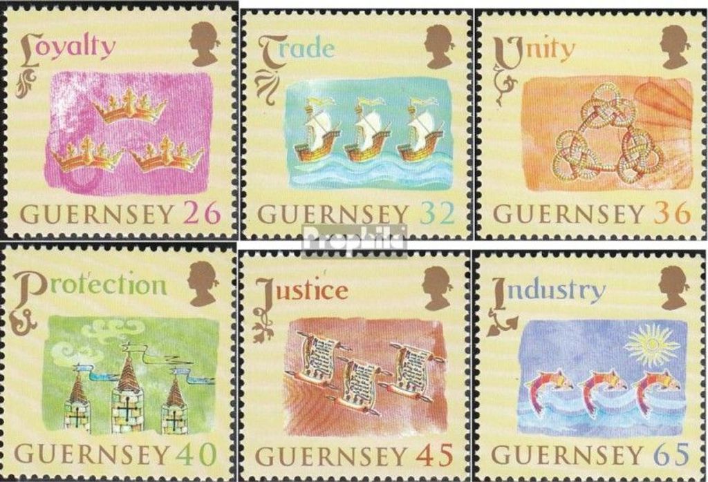 Briefmarken GB - Guernsey 2004 Mi 1012A-1017A (kompl.Ausg.) Produktbild 