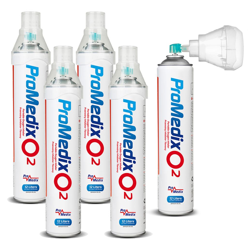 5x Prenosný 99,4% kyslíkový inhalátor Promedix 12L PR-994 Obrázok produktu 