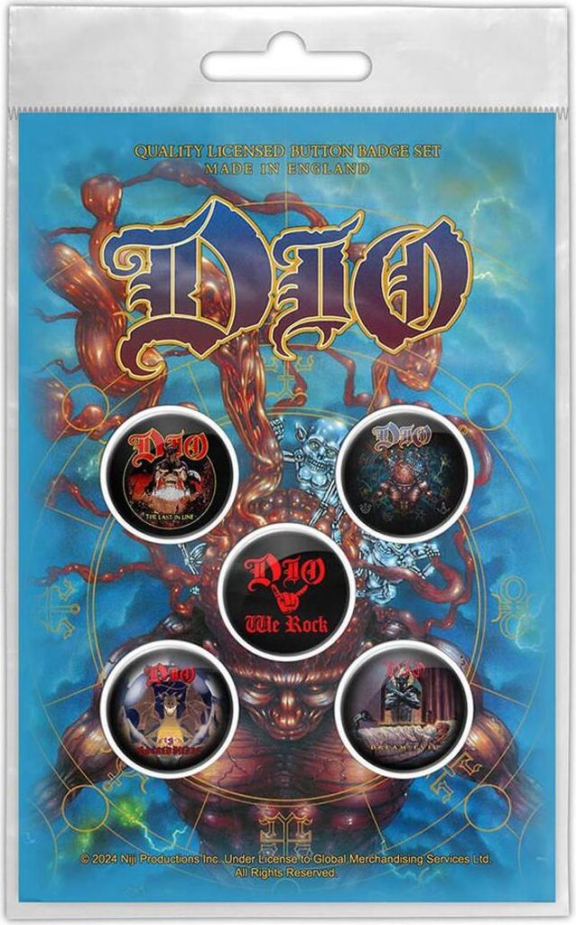 Dio - Abzeichen "Strange Highways" 5er-Pack - Metall, Kunststoff RO13050 (Einheitsgröße) (Bunt)