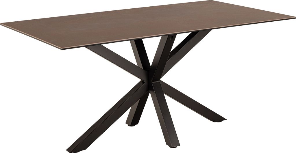 Esstisch >Heaven< in Braun, Glas, keramisch - 160x75,5x90cm (BxHxT)