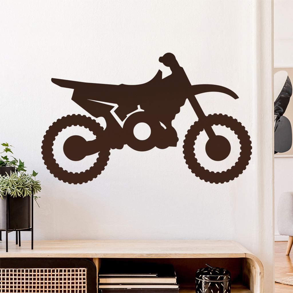 Motocross Bike Wandtattoo Wandaufkleber Wall Sticker - Dekoration, Küche, Wohnzimmer, Schlafzimmer, Badezimmer