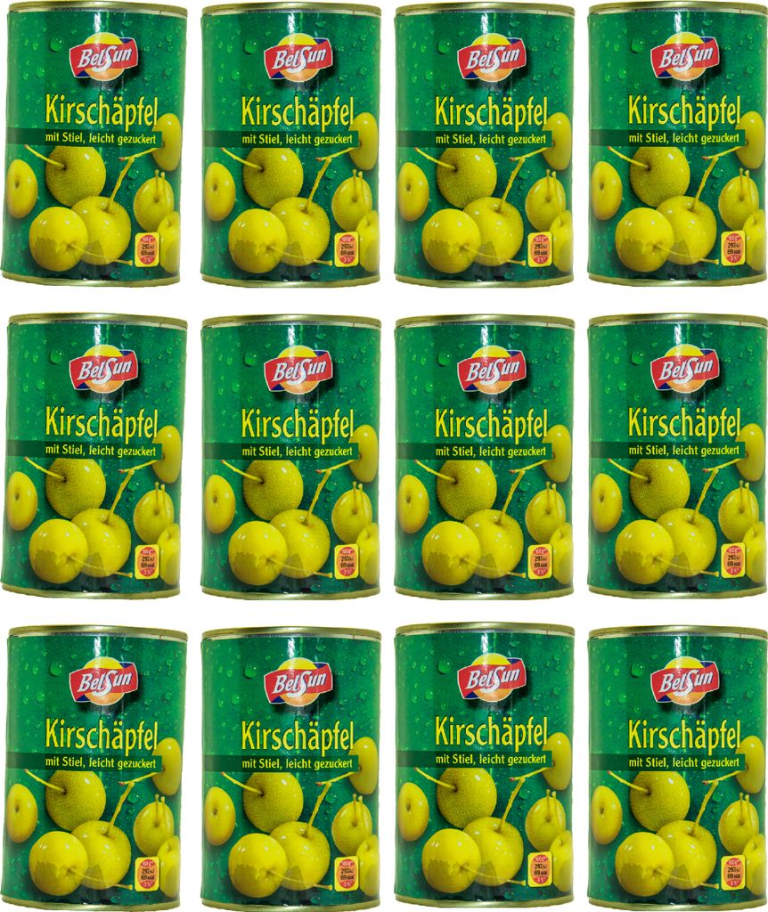 Food-United KIRSCH-APFEL-ÄPFEL mit Stiel 12 Dosen Füllm Produktbild 