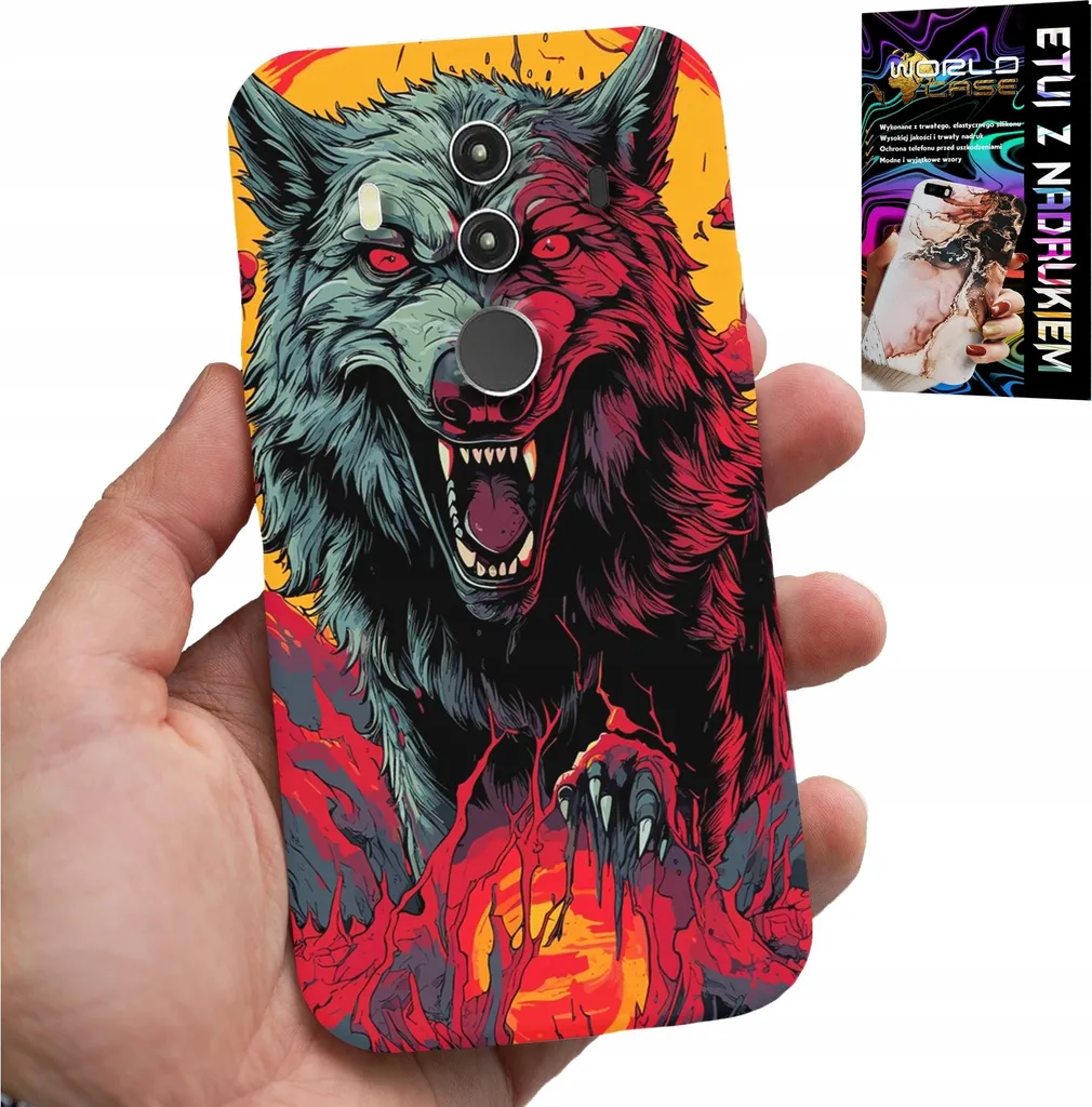 Cover Nera Huawei Mate 10 Pro Wolf Pack + Vetro | Eleganza Notturna