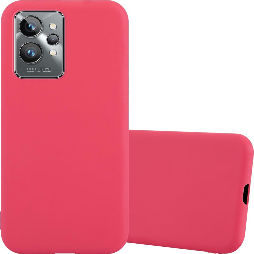 Cadorabo Hülle für Realme GT 2 PRO Schutzhülle in Rot Handyhülle TPU Silikon Etui Case Cover