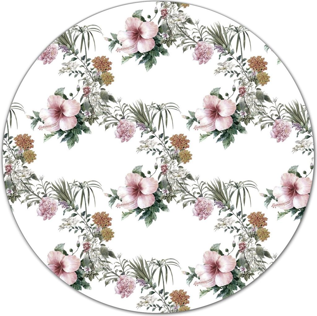 Herd-Abdeckplatte Glas Schneidebrett Ceranfeld-Abdeckung - 40 cm - Aquarell Hibiskus