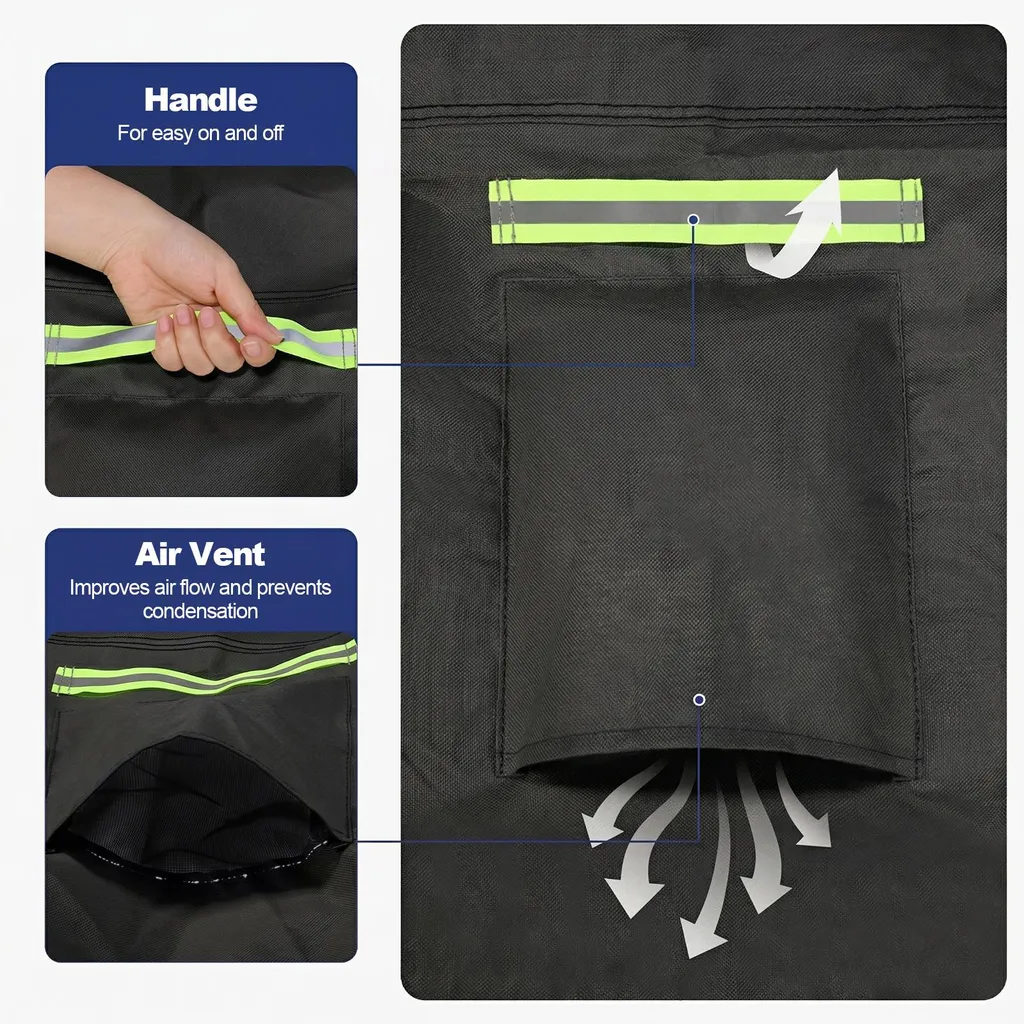Protection de bain de soleil résistante aux UV et déchirures noire - 10