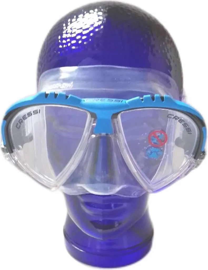 Masque de Plongée Cressi Matrix Transparent et Bleu Taille Unique