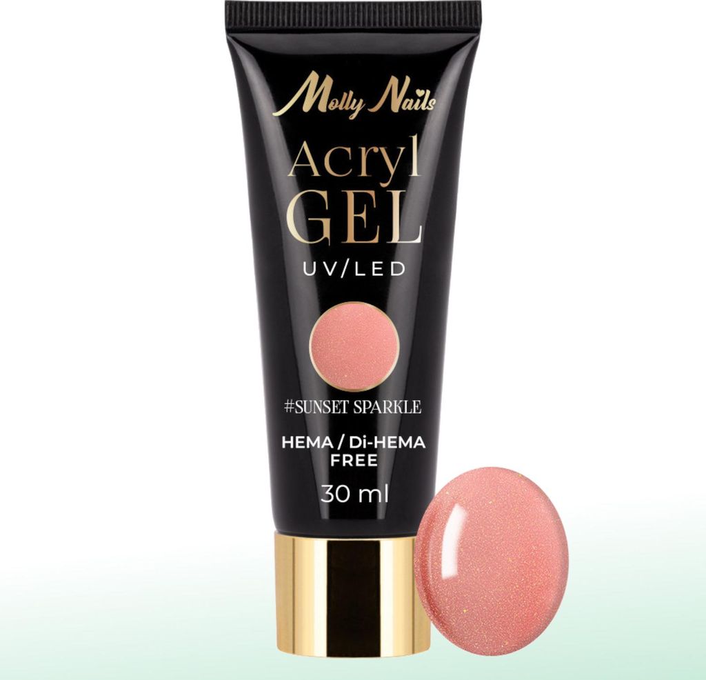 Molly Nails Polygel AcrylGel Aufbaugel Sunset Sparkle 30 ml Produktbild 