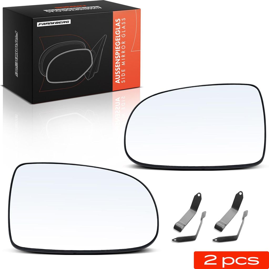 Frankberg 2x Spiegelglas Außenspiegel Vorne Links Rechts für Opel Corsa C Tigra Twintop