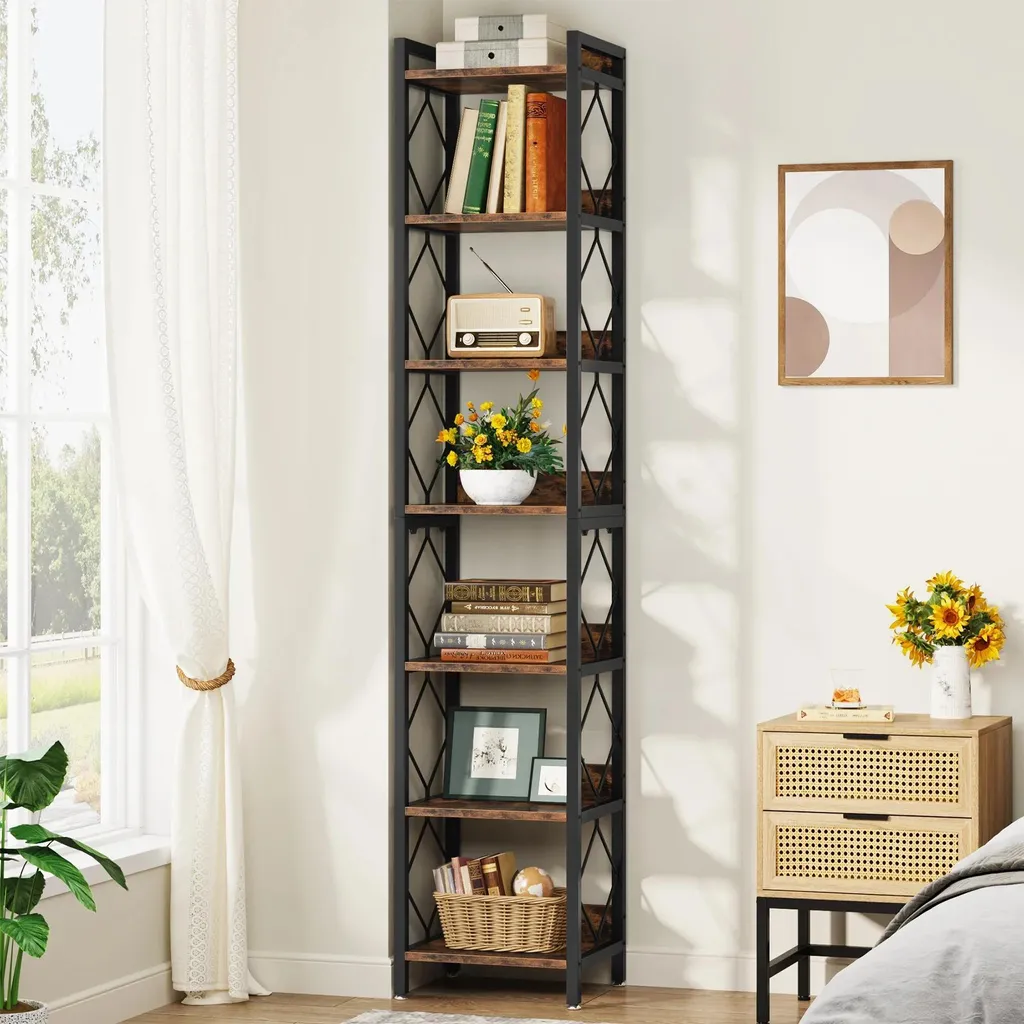 Petite bibliothèque étroite 200 cm : la solution rangement compact - 2
