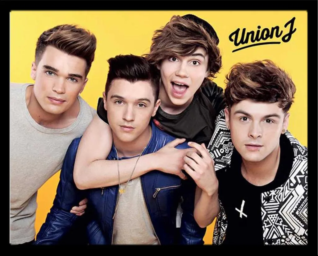 Mini Poster Union J Yellow Shinsuke Cadre MDF Noir et Vitre Acrylique