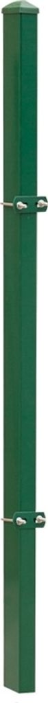 Zaunpfosten Mod. U - Ausführung: grün beschichtet, für Zaunhöhe: 143 cm, Länge: 200 cm, Befestigungspunkte: 3