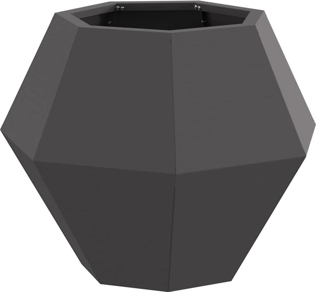 vidaXL Pflanzkübel Schwarz 50 x 50 x 40 cm Stahl