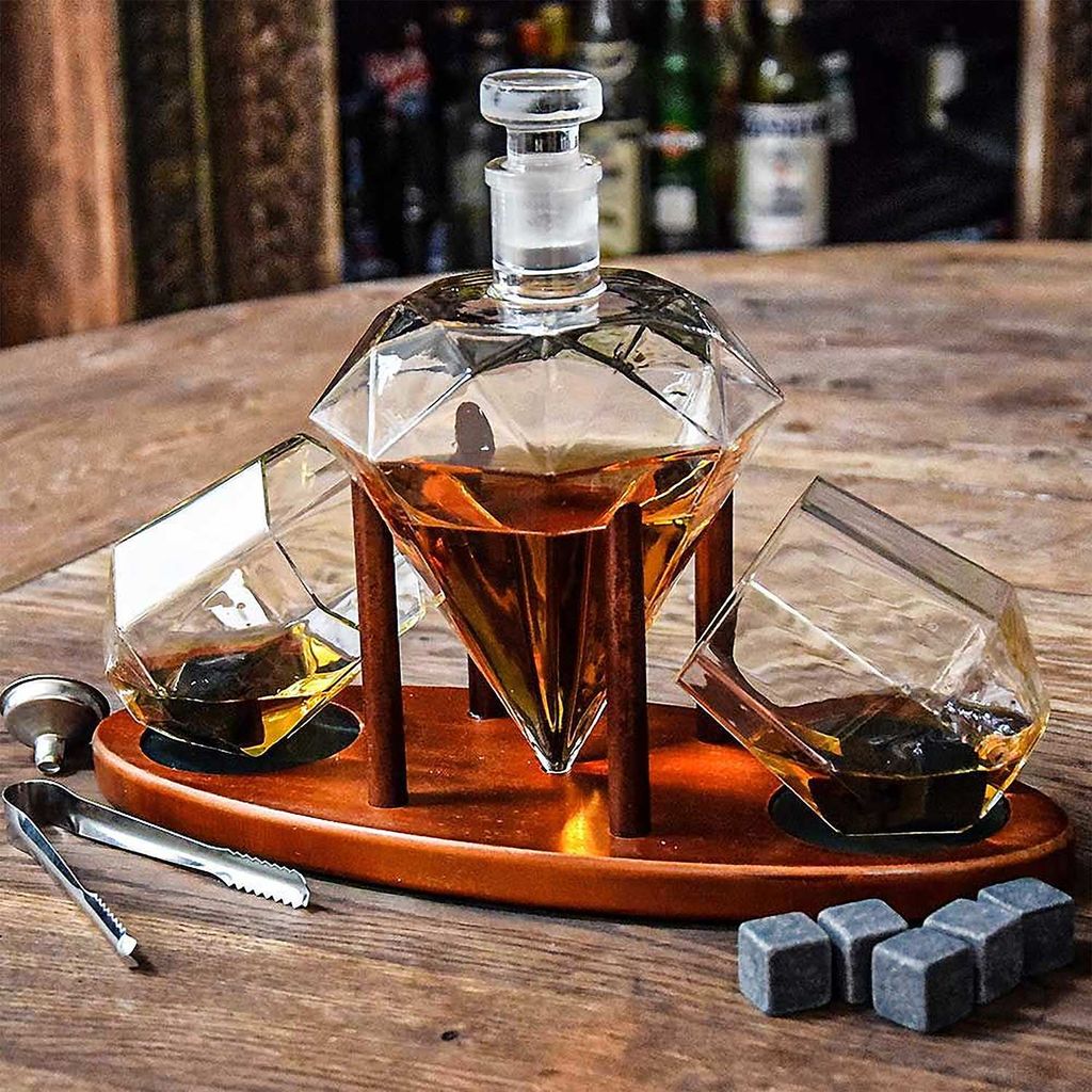Diamantová karafa s dvoma pohármi Deluxe Obrázok produktu 