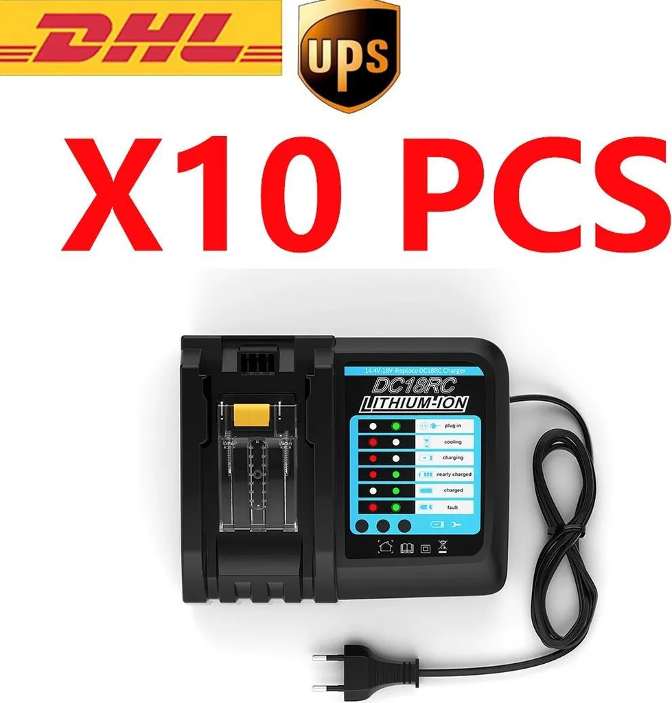 Batterie 18V pour perceuse et meuleuse avec chargeur 3A pack 10 batteries