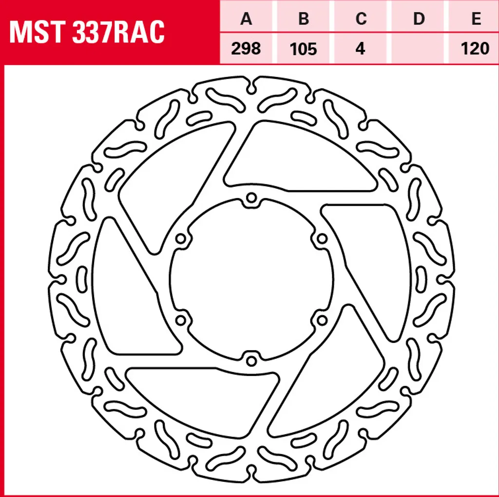 Disque de frein Sportif TRW MST337RAC pour BMW F650GS et Pegaso 650