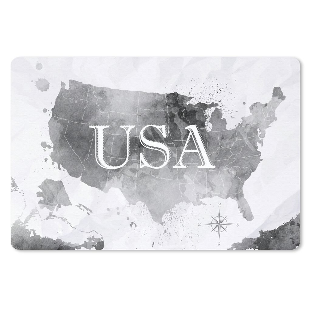 MuchoWow® Mauspad Mousepad Weltkarte - Aquarell - Produktbild 