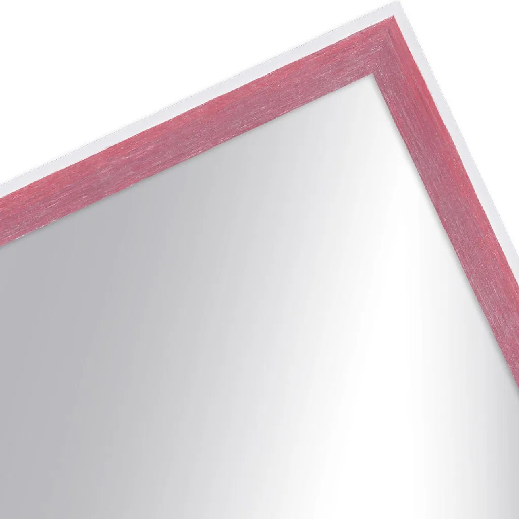 MendeFrames H080 Specchio Legno Rosso 28x35 - Cornice Sottile Minimal - 2